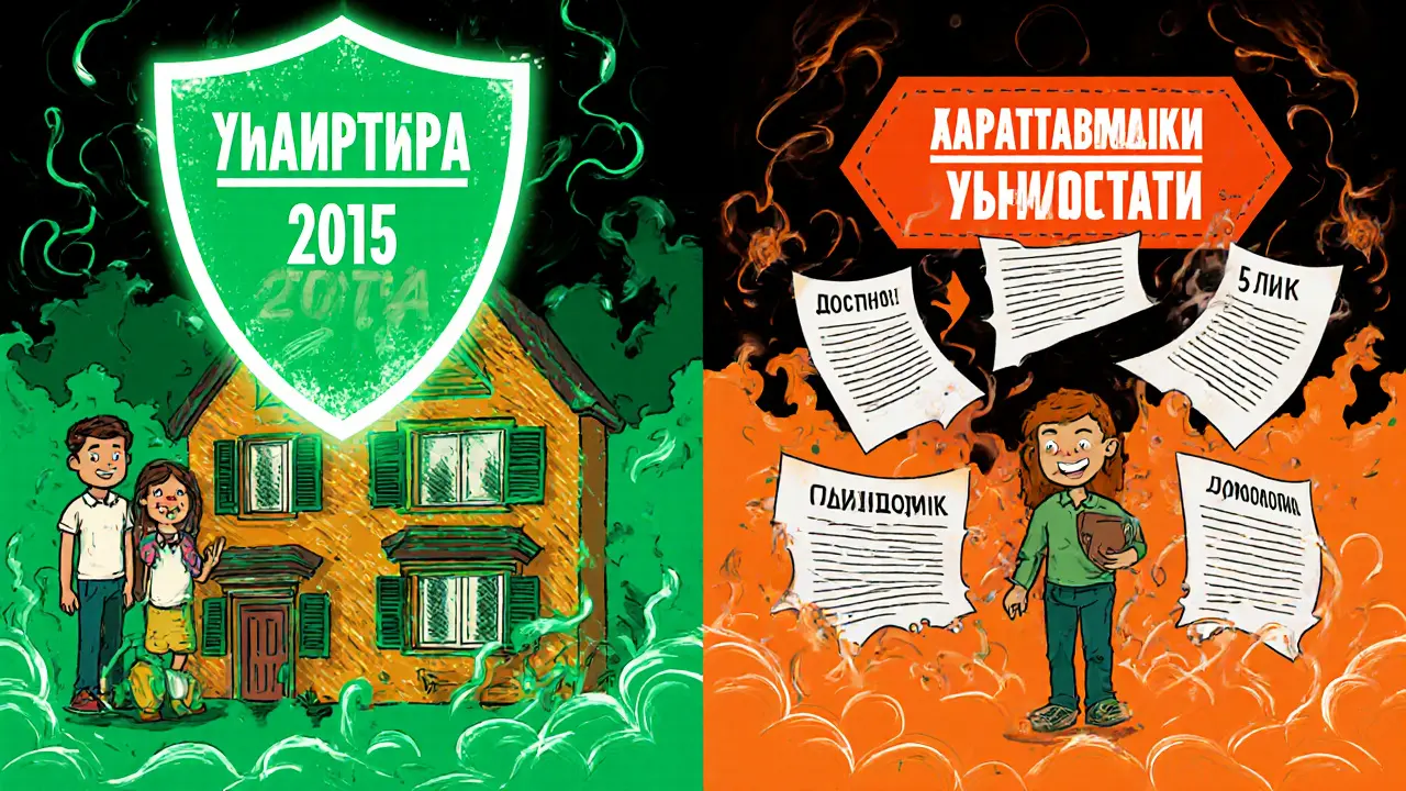 Сравнение продажи квартиры и апартаментов: зелёный щит 3 лет против красного предупреждения 5 лет.