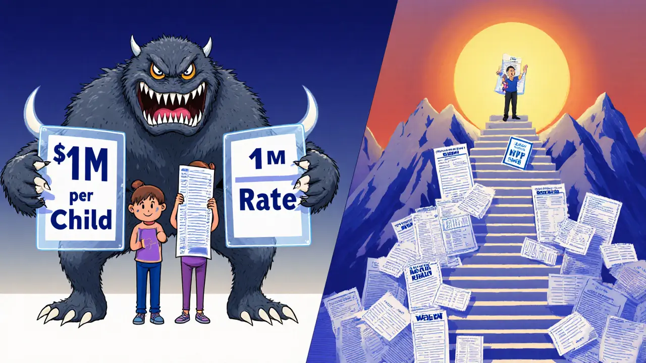 Семья с детьми использует вычеты в 4 млн, блокируя налог, рядом — гора подтвержденных расходов.