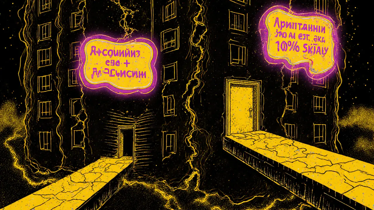 Здание с тремя путями: узаконить, скрыть или продать со скидкой в психоделическом стиле.