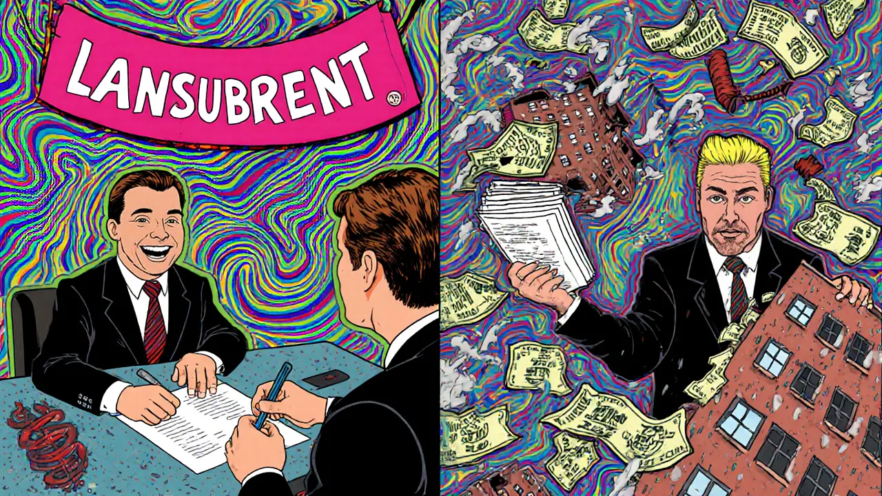 Два сценария: один — подписанный договор, другой — разрушающаяся квартира и судебные бумаги.