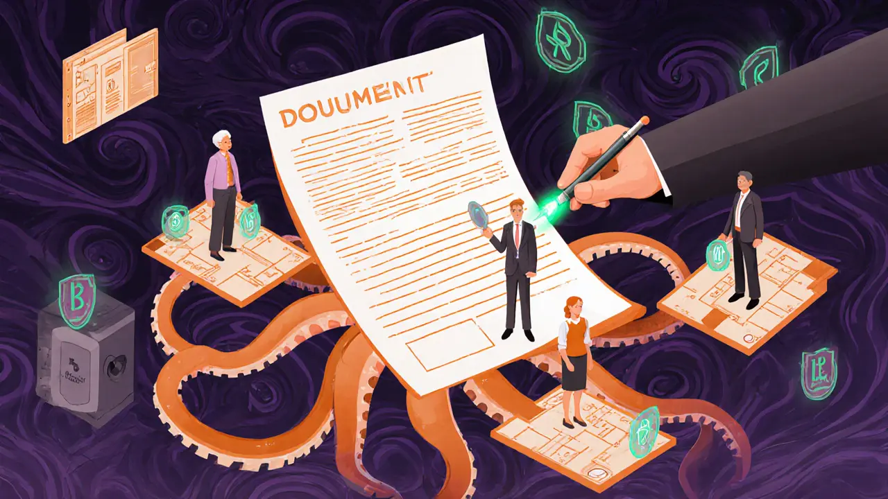 Юрист защищает цепочку сделок между пятью участниками, документы как живые существа.