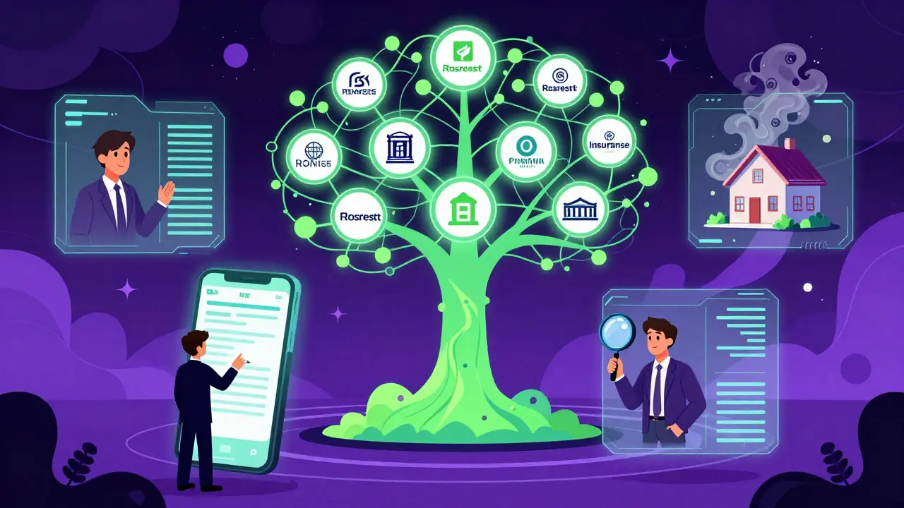 Цифровая система оценки 2025 года, два оценщика сравнивают данные, фальшивый дом исчезает.