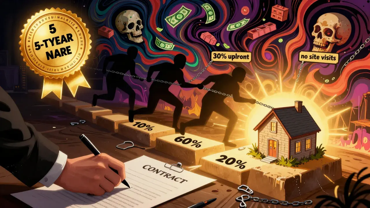 Подпись договора с гарантией 5 лет, платежи — ступени к надежному дому, тени пытаются сорвать сделку.