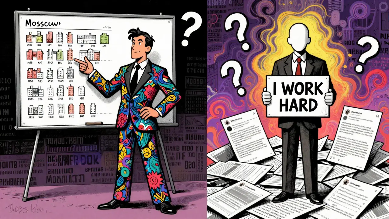 Двухчастная иллюстрация: настоящий риелтор показывает реальные данные продаж, а фальшивый — держит пустые объявления и фейковые отзывы.