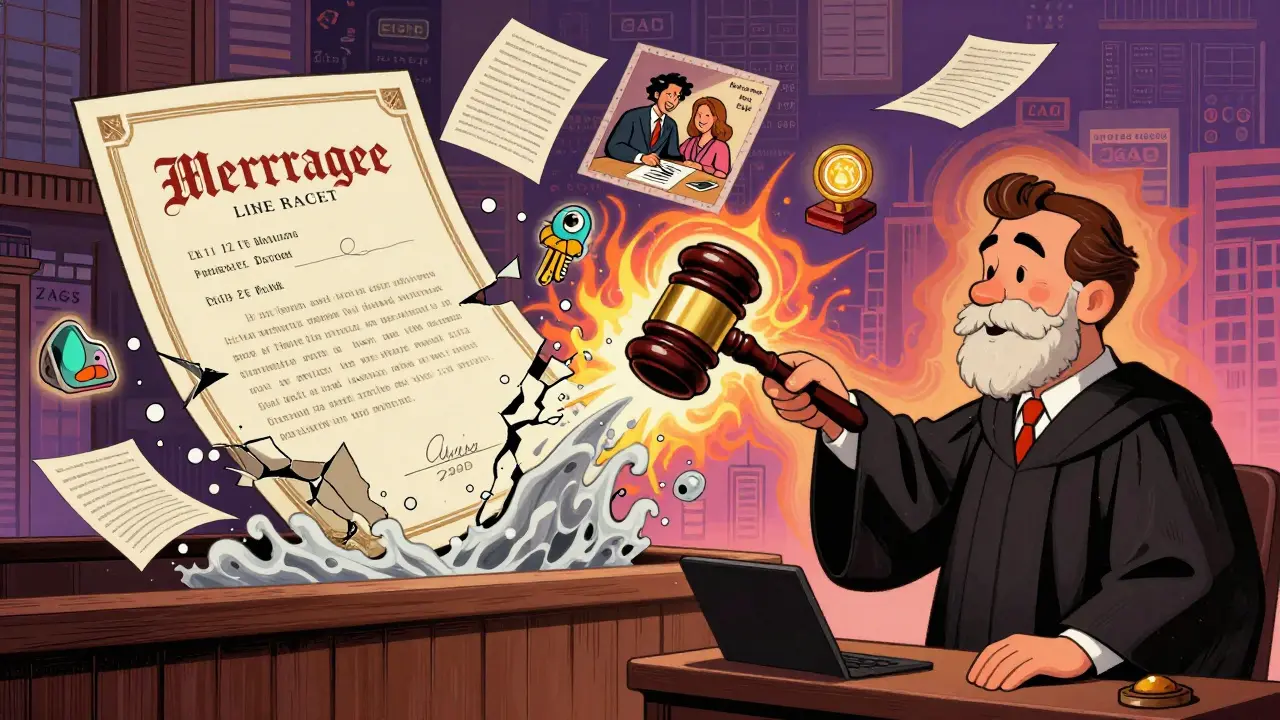 Судебное заседание с взрывом документов из повреждённого свидетельства о браке