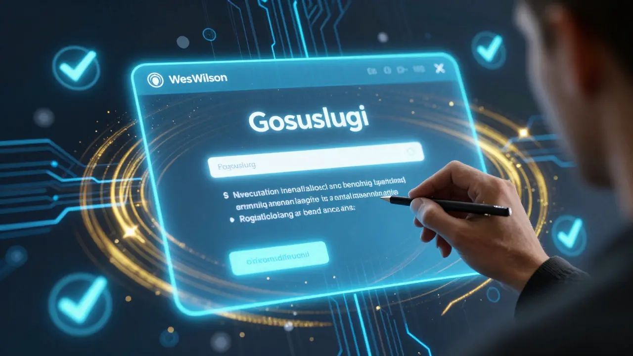 Регистрация договора через Госуслуги с цифровыми символами и узорами